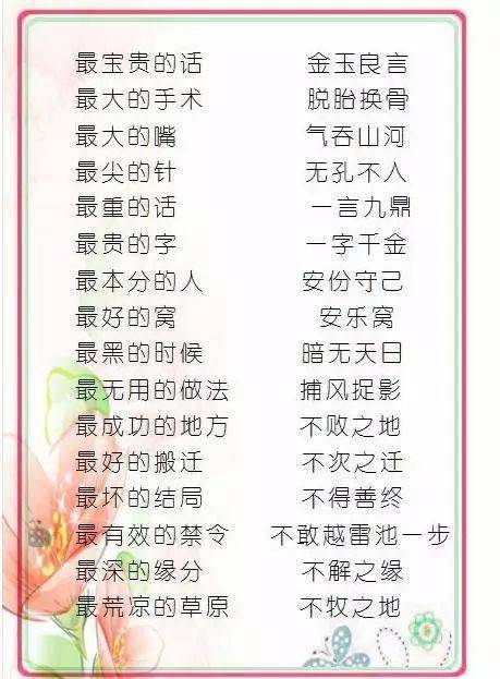 中国成语之“最”<strong></p>
<p>含币的成语</strong>，想不到成语还可以这样记！