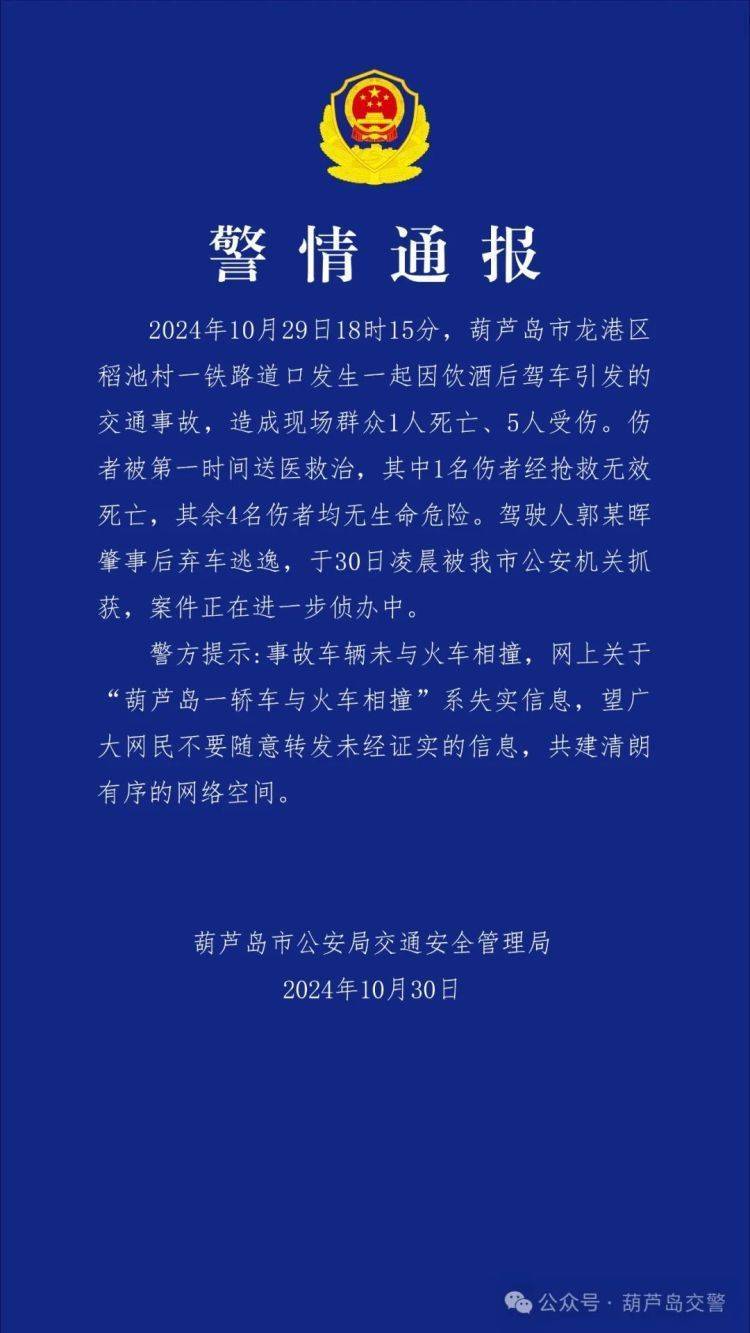 辽宁葫芦岛一铁道口发生事故<strong></p>
<p>币圈通</strong>，“轿车火车相撞”不实